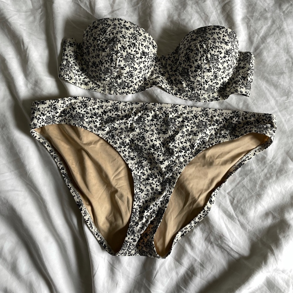 J. Crew floral bikini with underwire 34C